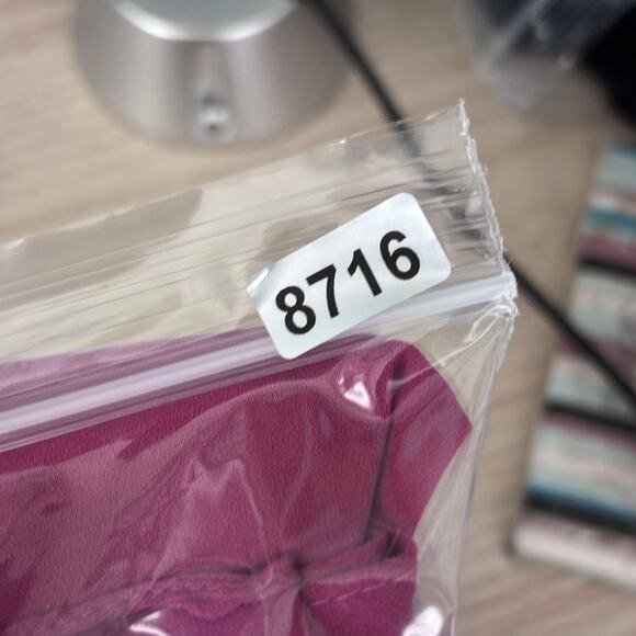 Vintage 80s Coco California Dress Medium Midi Pleated Drop Waist Bow Fuchsia USA - Picture 10 of 11